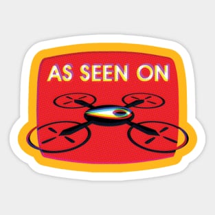 As Seen on Drone Surveillance Dystopomart Sticker